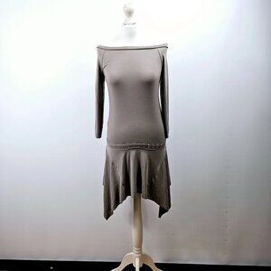 Urban Outfitters - Off-The-Shoulder Drop Waist Mini Dress